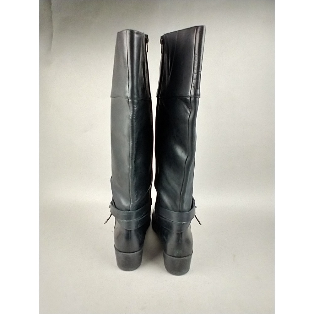 Alfani Berniee Black Leather Tall Riding Boots‎ StepFlex Knee High Womens 10M - Picture 5 of 12